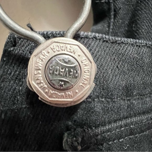 VINTAGE Y2K Nevada Black  Denim Carpenter Overalls - Picture 6 of 8